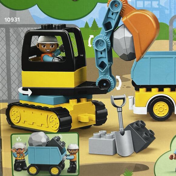 LEGO DUPLO Truck and Tracked Excavator Construction Vehicle Set 10931 New - Picture 4 of 6